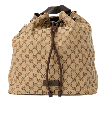 Gucci Drawstring BackPack GG Mono, &pound;750, Handbags, Beige, Canvas, Front view